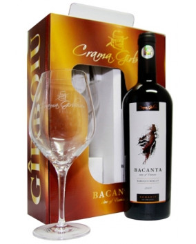 Bacanta Merlot + Pahar | Cadou Vin & Accesorii